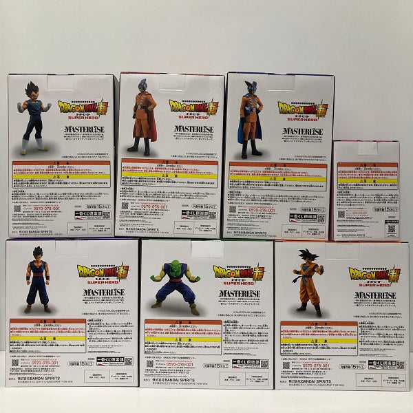 【中古】【未開封】【セット】 「一番くじ ドラゴンボール超スーパーヒーロー」 MASTERLISE 　A賞/B賞/C賞/D賞/E賞/F賞/G賞＜フィギュア＞（代引き不可）6605