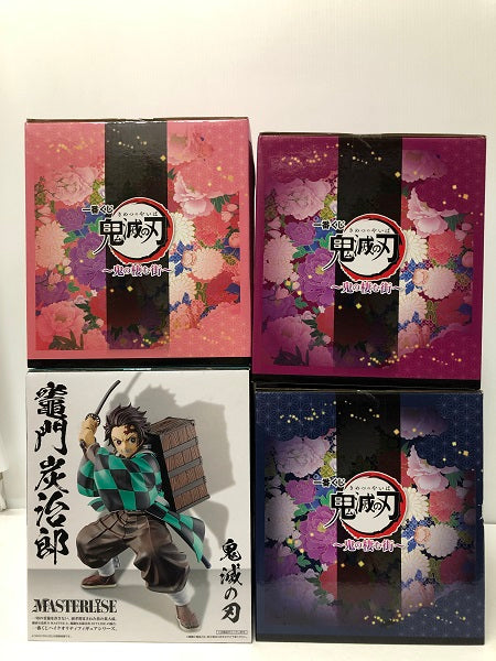 【中古】【未開封】【セット】「一番くじ　鬼滅の刃　−鬼の棲む街−」A賞 竈門炭治郎/B賞 宇髄天元/C賞 竈門禰豆子/D賞 堕姫＜フィギュア＞（代引き不可）6605