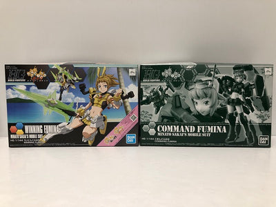 【中古】【未組立】【セット】1/144 HGBF WF-02C こまんどふみな/1/144 HGBF WF-01 ういにんぐふみな＜プ...