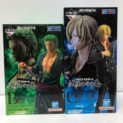【中古】【未開封】【セット】「一番くじ ワンピース 試練のその先へ」 MASTERLISE B賞ゾロ/C賞 サンジ＜フィギュア＞（代引...
