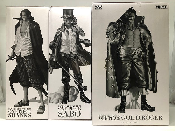 【中古】【未開封】【セット】シャンクス/サボ/ゴール・D・ロジャー 「バンプレくじ PREMIUM ワンピース」 A賞 ブラシカラー＜フィギュア＞（代引き不可）6605