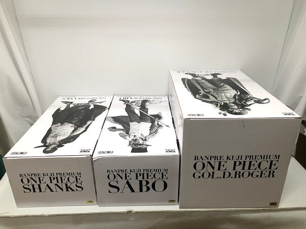 【中古】【未開封】【セット】シャンクス/サボ/ゴール・D・ロジャー 「バンプレくじ PREMIUM ワンピース」 A賞 ブラシカラー＜フィギュア＞（代引き不可）6605