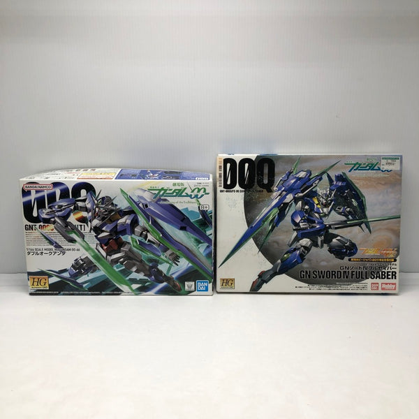 【中古】【未組立・セット販売】HG 1/144 ダブルオークアンタ／GNソードIVフルセイバー＜プラモデル＞（代引き不可）6605
