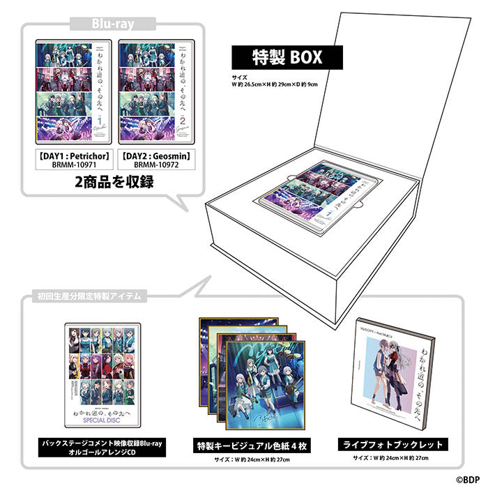 【オリジナル特典】MyGO!!!!!、Ave Mujica、CRYCHIC、sumimi／MyGO!!!!!×Ave Mujica合同ライブ「わかれ道の、その先へ」Blu-ray【DAY1 : Petrichor / DAY2 : Geosmin】＜Blu-ray+CD＋GOODS＞（完全生産限定版(Blu-ray+オルゴールアレンジCD+特製アイテム))［Z-16699］20251112