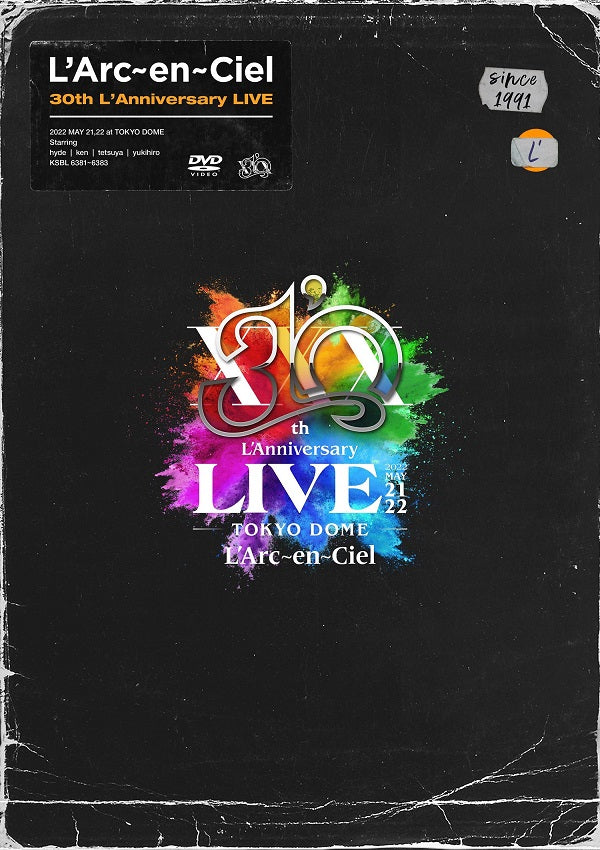 【先着特典】L'Arc～en～Ciel／30th L'Anniversary LIVE＜3DVD＞（通常盤)［Z-15314］20240327